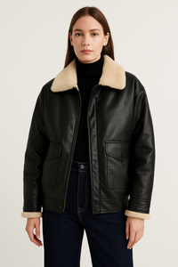 Veste Aviateur Fourrée Vintage