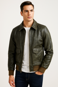 Bomber Spitfire - Veste Aviateur Kaki Style Vintage