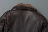 Bomber Corsair - Veste Aviateur en Cuir Col Mouton