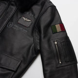 Bomber RescueTeam - Veste Aviateur Noir pour Homme