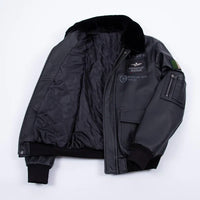 Bomber RescueTeam - Veste Aviateur Noir pour Homme