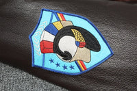 Bomber Militaire Skyraider - Veste en Cuir avec Écussons de Pilote