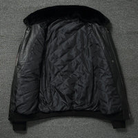 Bomber RescueTeam - Veste Aviateur Noir pour Homme