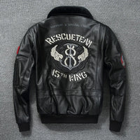 Bomber RescueTeam - Veste Aviateur Noir pour Homme