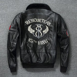 Bomber RescueTeam - Veste Aviateur Noir pour Homme