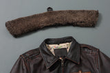 Bomber Corsair - Veste Aviateur en Cuir Col Mouton