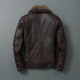 Bomber Corsair - Veste Aviateur en Cuir Col Mouton