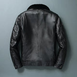 Bomber Corsair - Veste Aviateur en Cuir Col Mouton