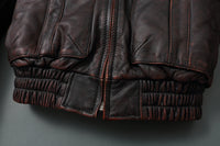 Bomber Corsair - Veste Aviateur en Cuir Col Mouton
