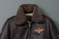 Bomber Corsair - Veste Aviateur en Cuir Col Mouton