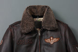 Bomber Corsair - Veste Aviateur en Cuir Col Mouton