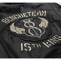 Bomber RescueTeam - Veste Aviateur Noir pour Homme