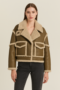 Veste Aviateur Sherpa pour Femme